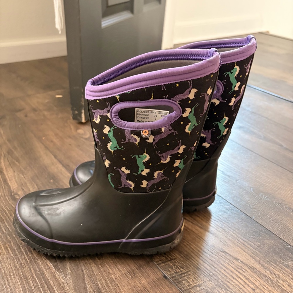 Bogs Rain Boots Size 3 Unicorn